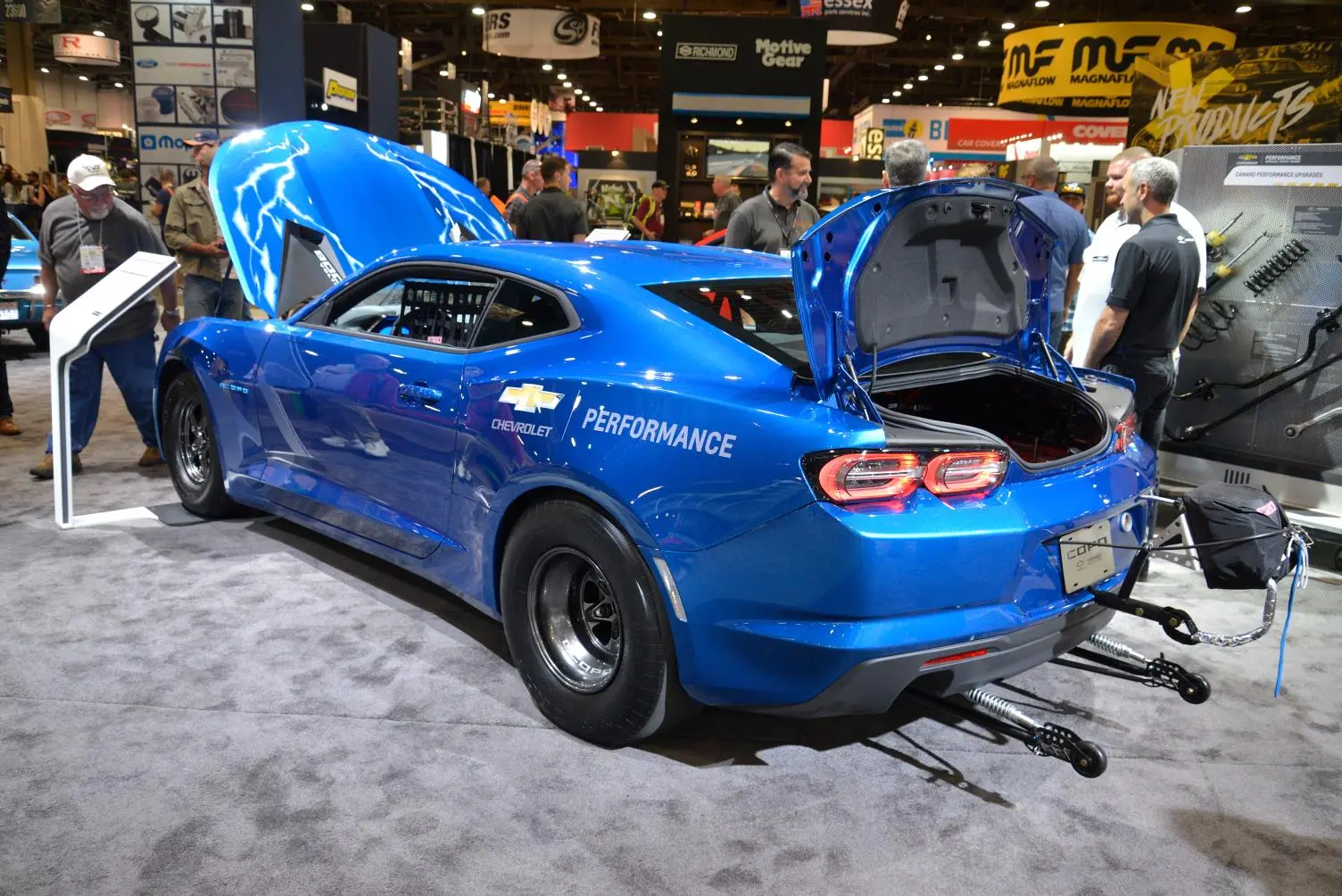 Chevy's eCOPO Camaro trades out the usual V8 for a 700+ hp electric powertrain