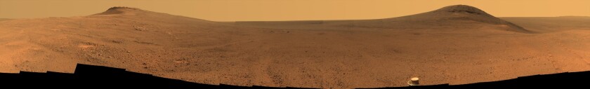 One of the last images taken by Opportunity before the dust storm closed in