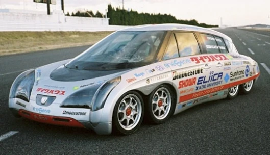 The Eliica eight-wheeled electric supercar