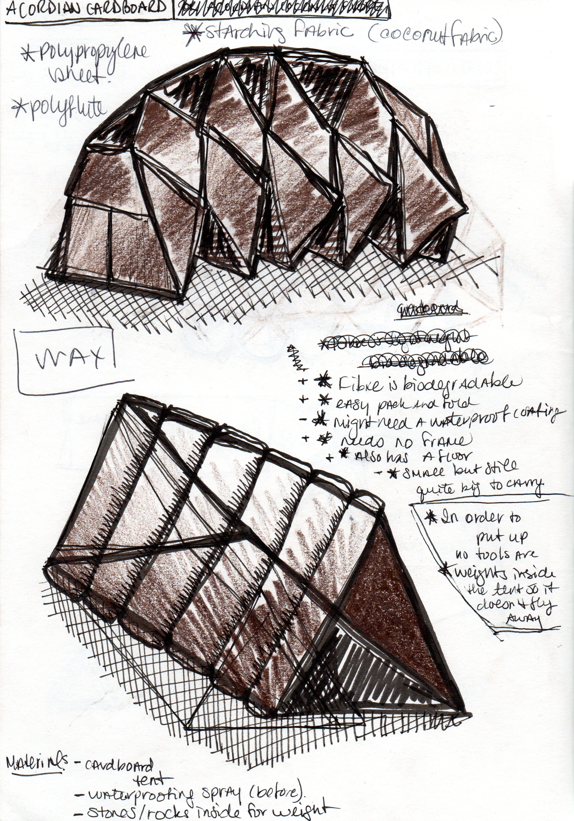 Vanessa Harden wanted to design a quick-assembly, waterproof tent that would be less expensive than a cheap 'disposable' tent (Credit: Vanessa Harden)