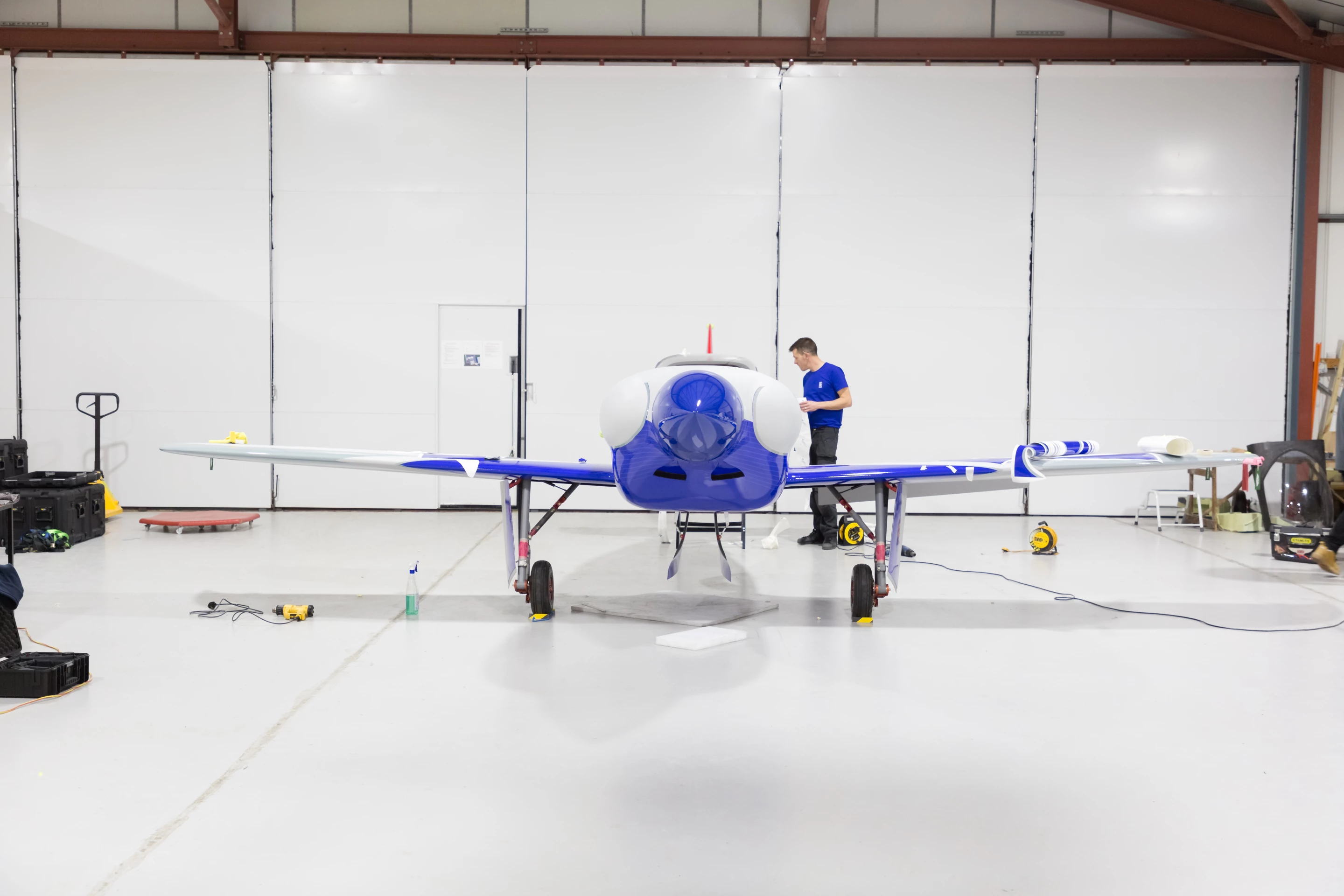 Front view of the newly unveiled ACCEL project plane