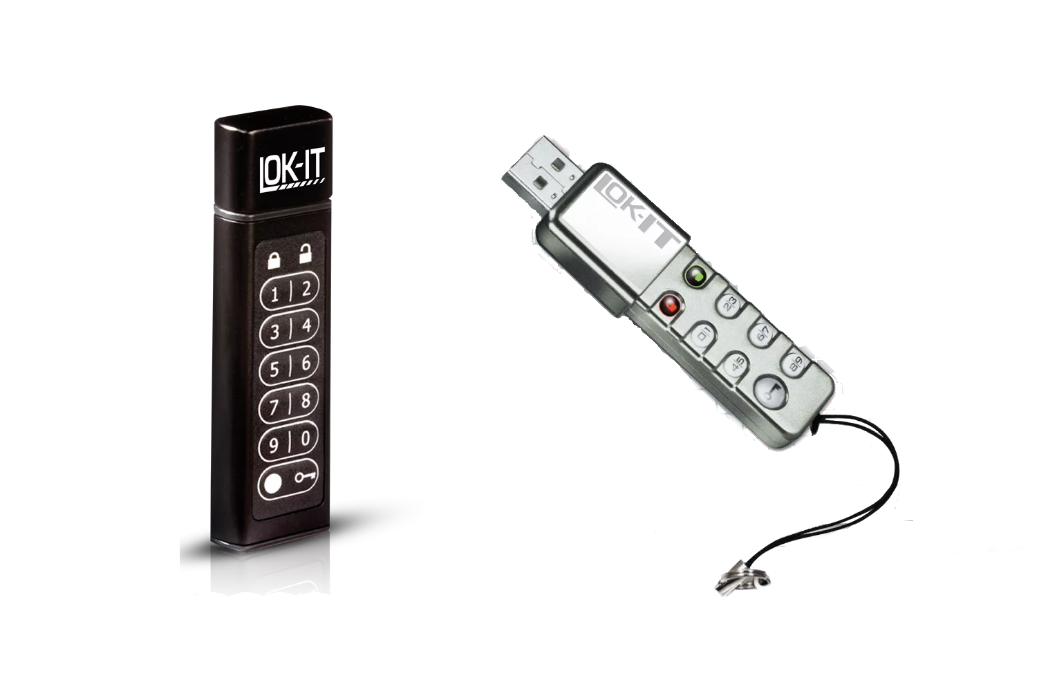 LOK-IT flash drive from Systematic Development employs a hardware-based PIN system that needs to be unlocked before any data can be accessed