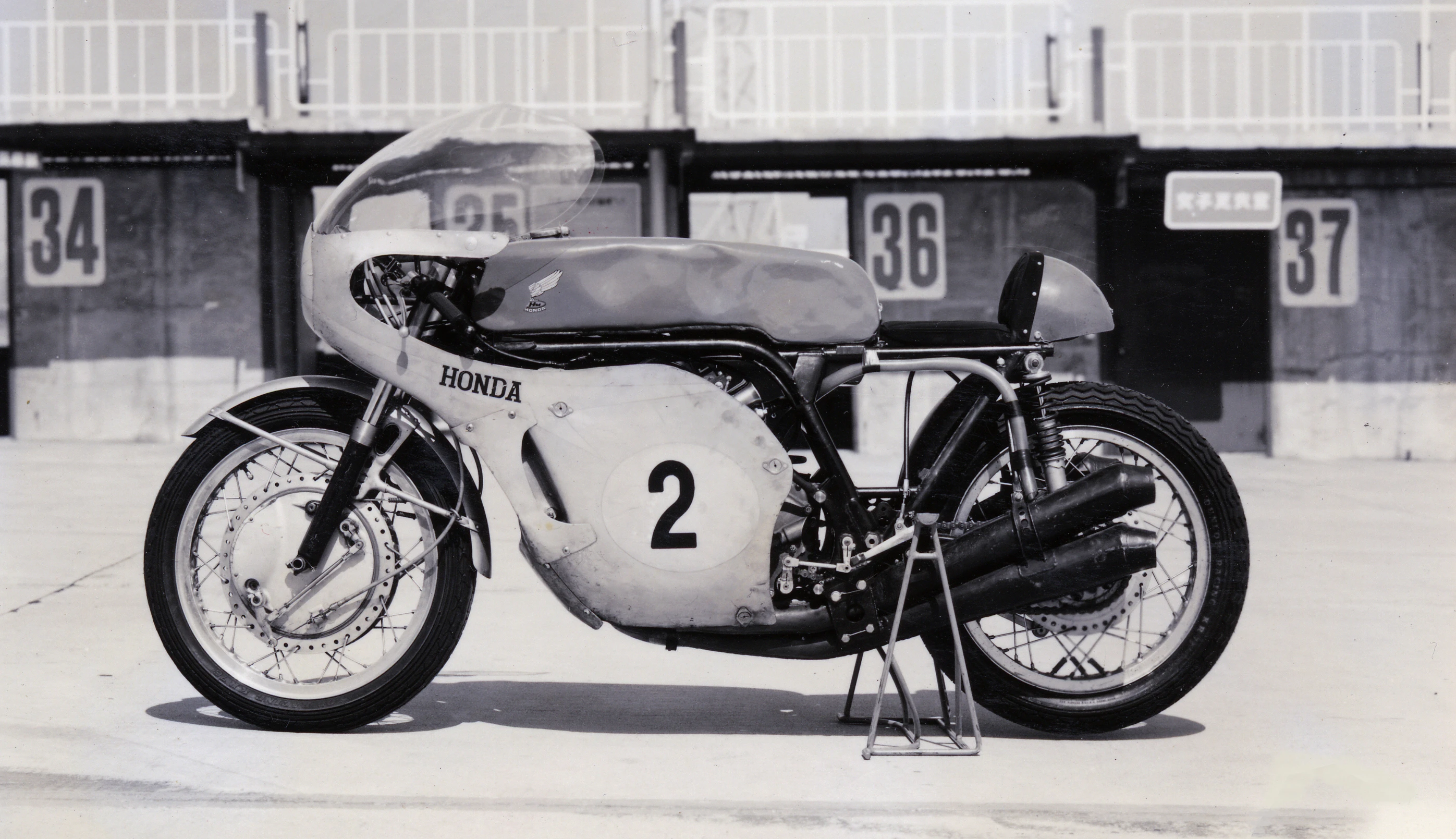 Honda's 1967 RC181 DOHC 500cc Four-cylinder racing bike as ridden by Mike Hailwood, set the TT lap record in 1967