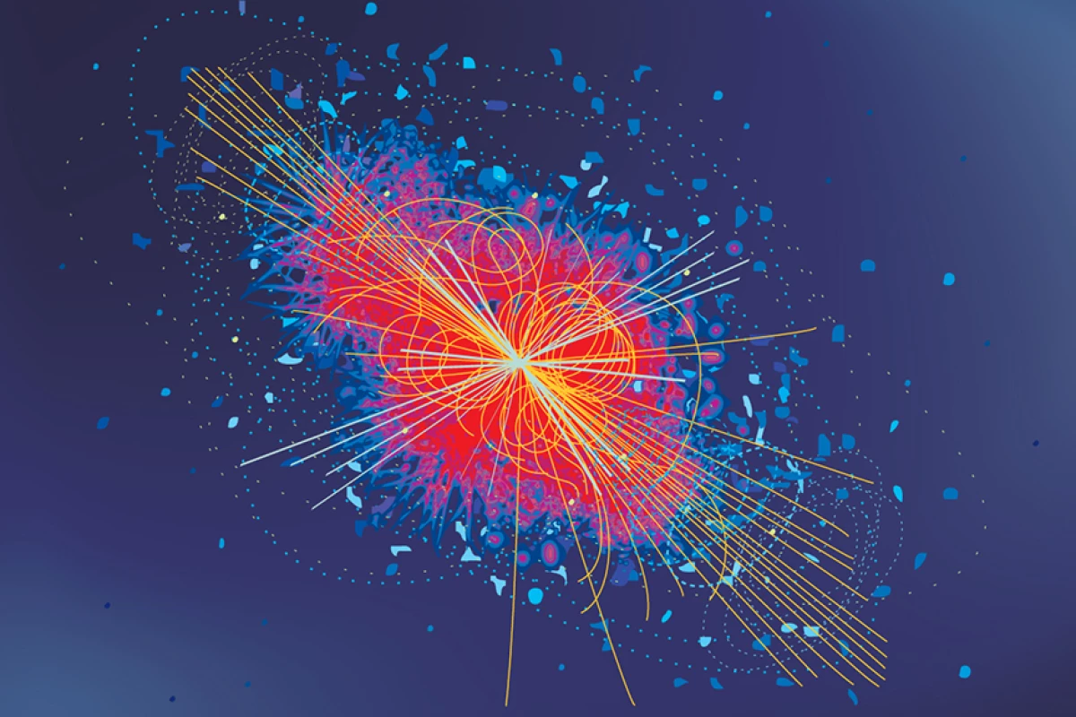 High-energy particle collision similar to those which may be giving us a glimpse of a new light boson outside the Standard Model (Image: Shutterstock)