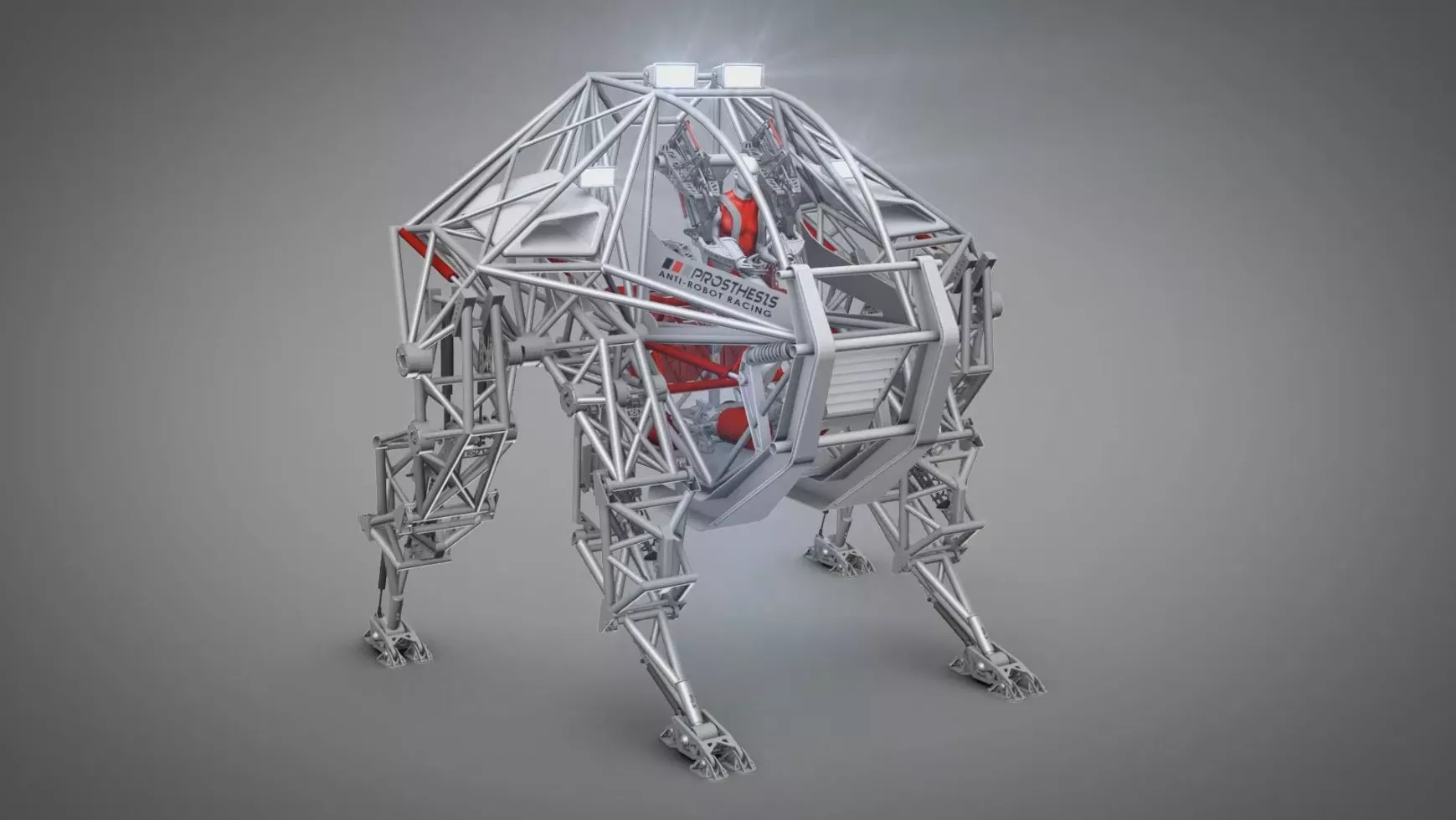 Prosthesis will stand 5m (16 ft) tall and weight 3,500 kg (7,700 lb) (Image: Anti-Robot)