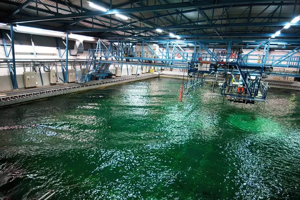 The installation follows computer modelling and scale model testing in controlled environments