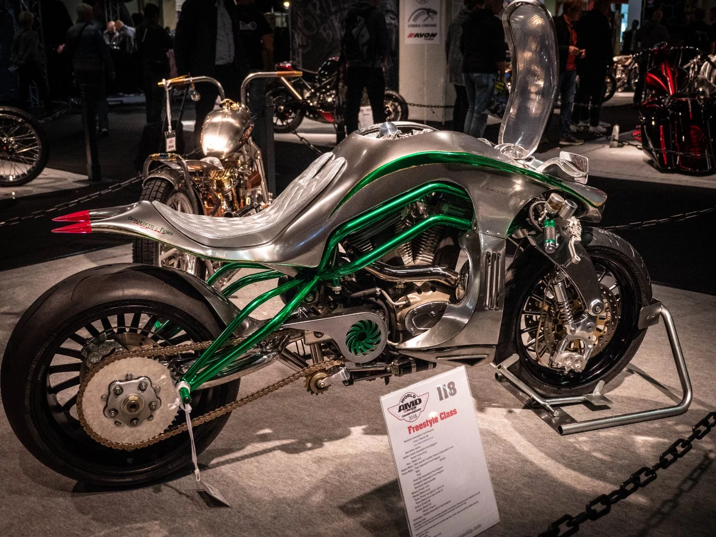 Access to the Engina's top end is through the flip-up tank, which could also serve as a mirror for riders who struggle with vanity and would prefer to see their own face than the road.