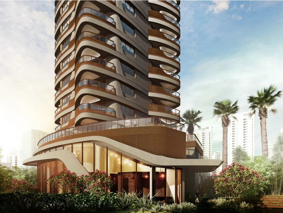 Exterior rendering of Pininfarina's recently completed Cyrela apartment tower in Brazil