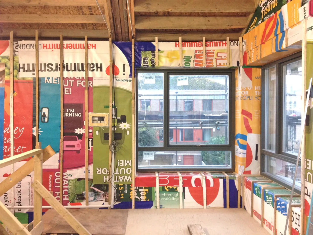 Some of the few new materials that went into Waste House include high-performance triple-glazed windows (Photo: BBM)