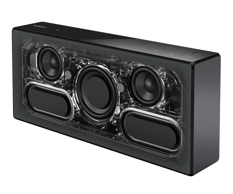 The SRS-X7 features two 8 W full-range drivers and a 16 W subwoofer