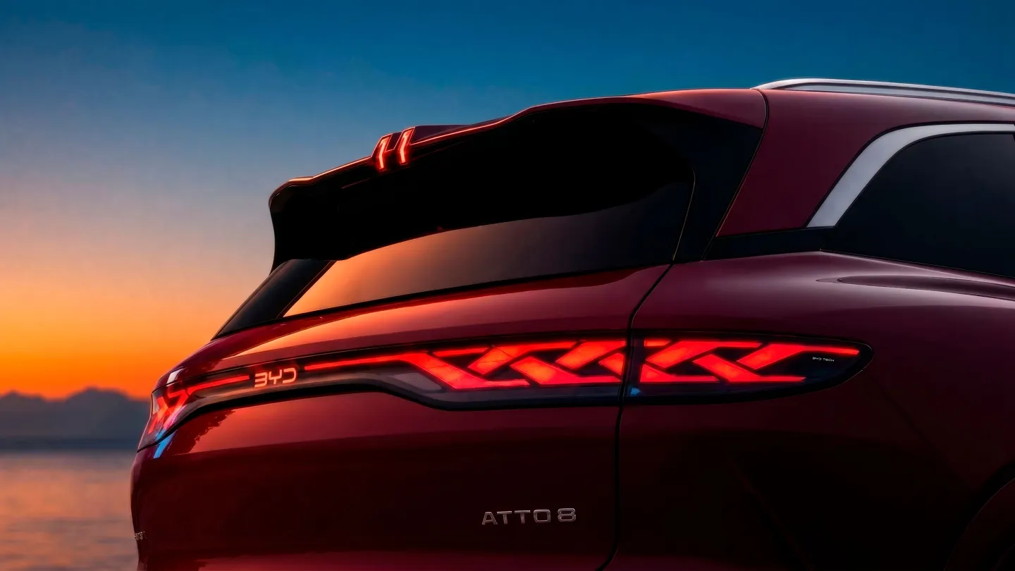 The BYD Atto 8 launched at the 2026 Paris Motor Show, bringing the company's Flash Charging tech to Europe