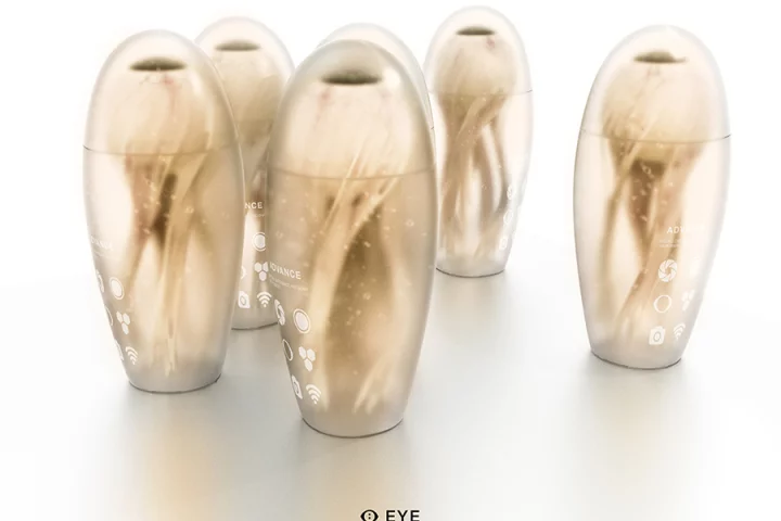 Italian research studio Mhox's EYE concept could see a future where people replace their natural eyes with technologically-enhanced bioprinted ones