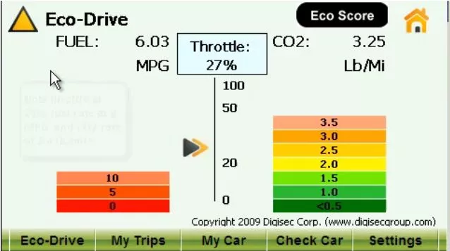 The Eco-Navigator's Eco-Drive display (Image: Earthrise)