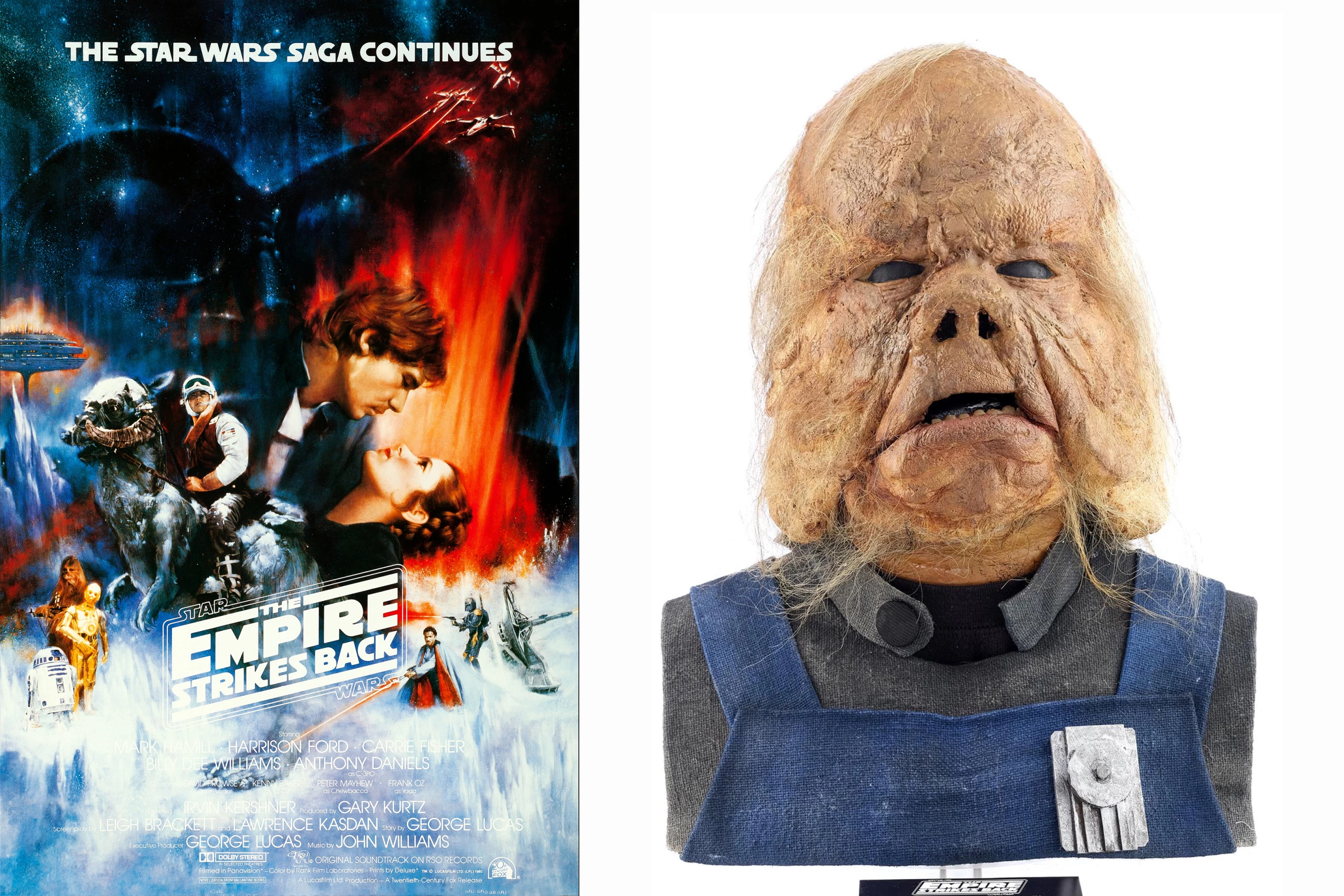 Chief Ugnaught's Mask from Star Wars: The Empire Strikes Back (1980) | Estimate: $25,000 to $35,000 | Propstore Entertainment Memorabilia Live Auction | Los Angeles | 26 & 27 August 2020
