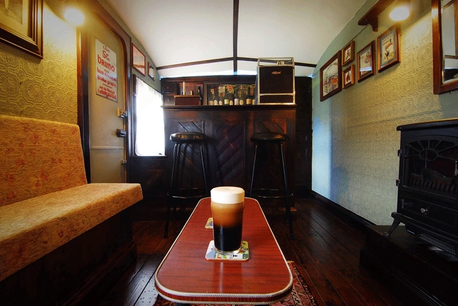 The Shebeen comes well-stocked and includes glasses, alcohol, mixers, and everything else you'd need for a good time