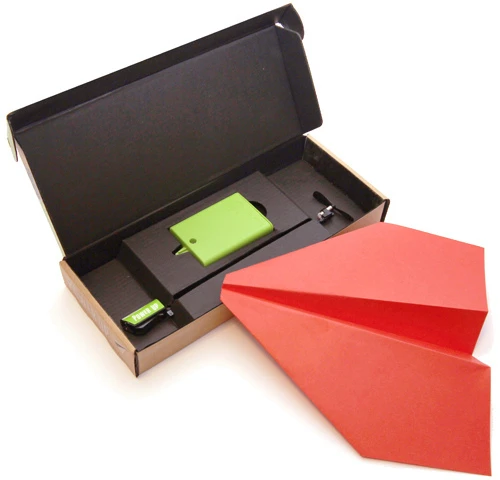 The Power Up electric power module allows users to mount an electric propeller on their paper airplanes
