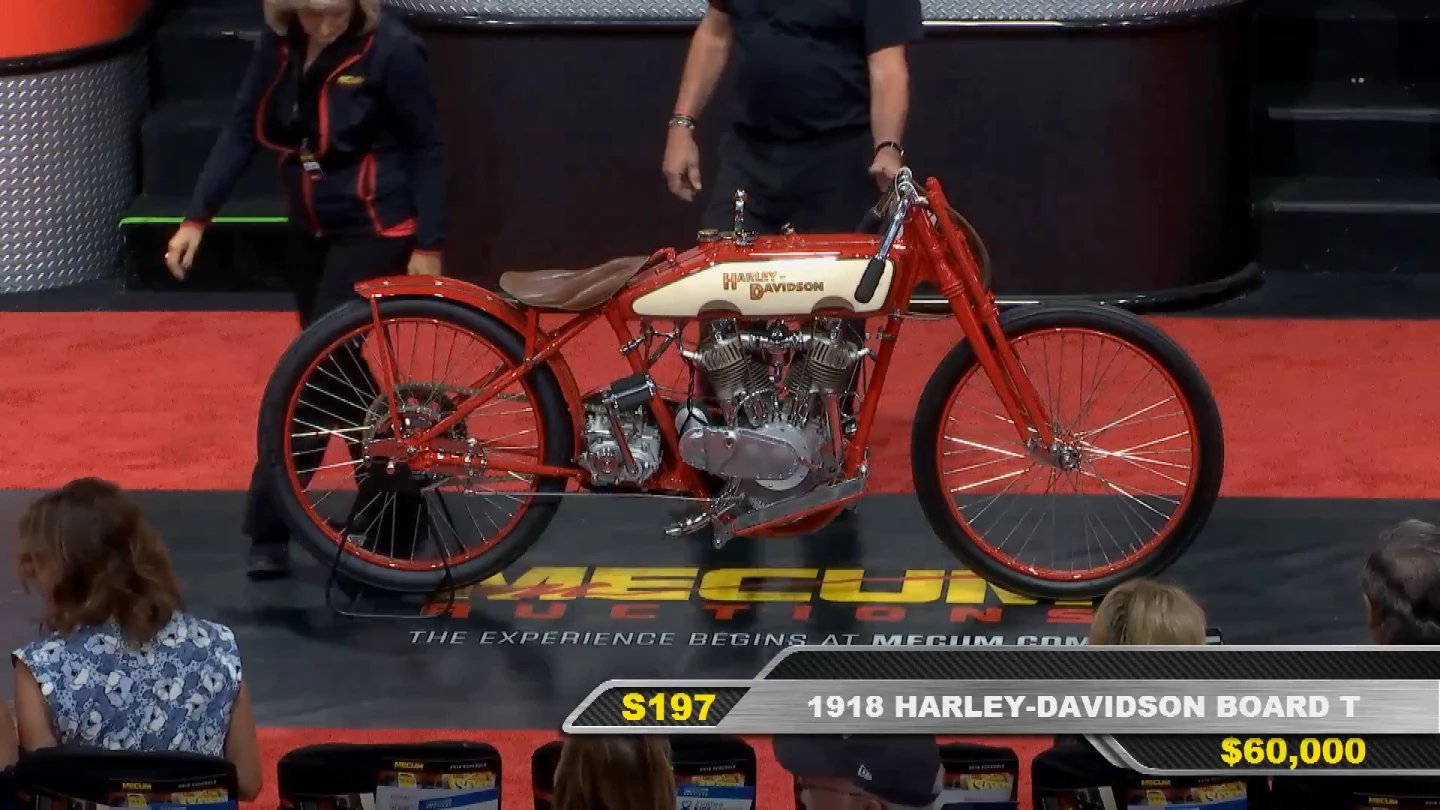 1918 Harley-Davidson Board Track Racer | Price: $66,000Estimate: $40,000 - $60,000Auctioneer: Mecum | Lot S197 | Auction Description
