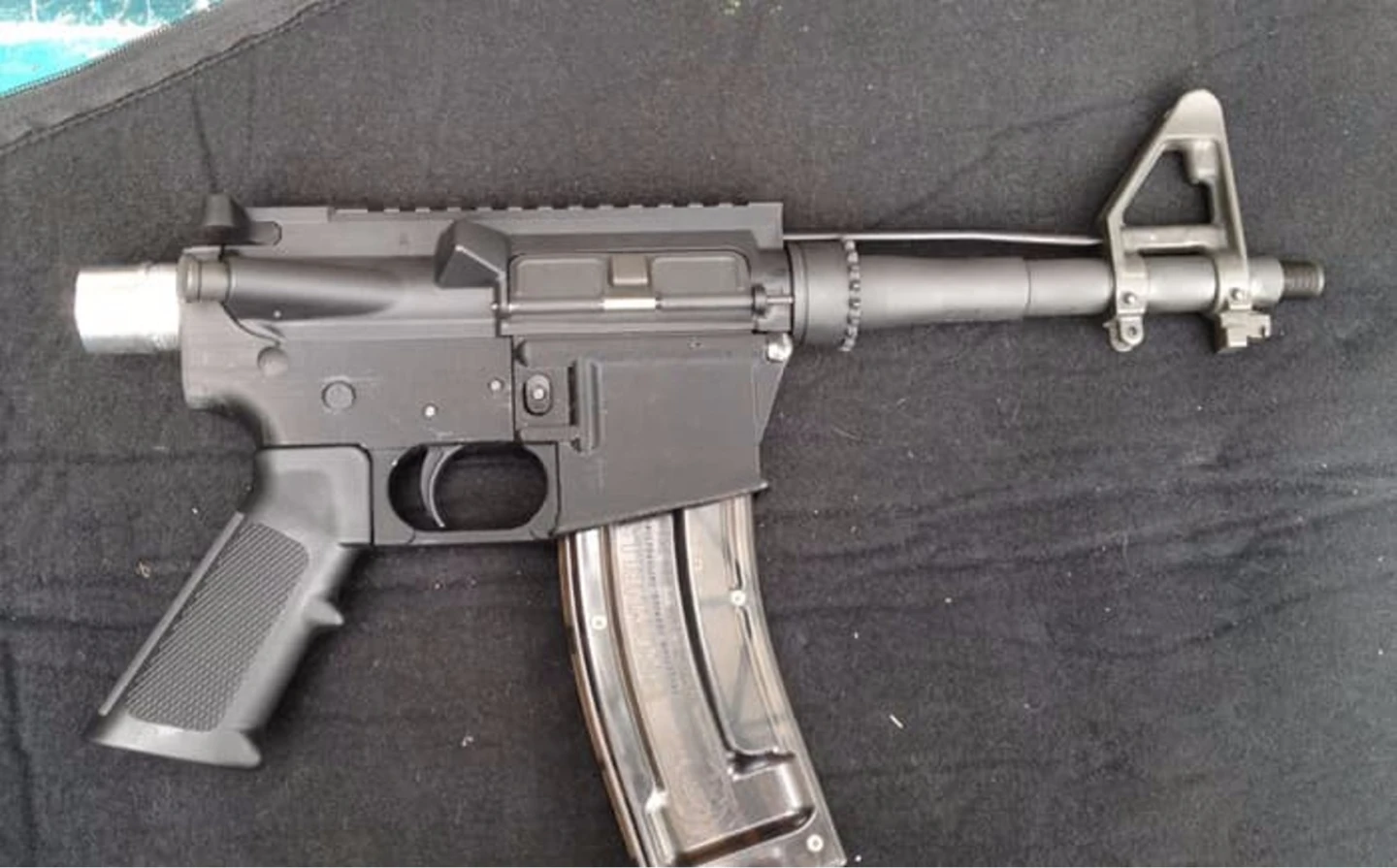 A firearm made with a 3D-printed AR-15 receiver