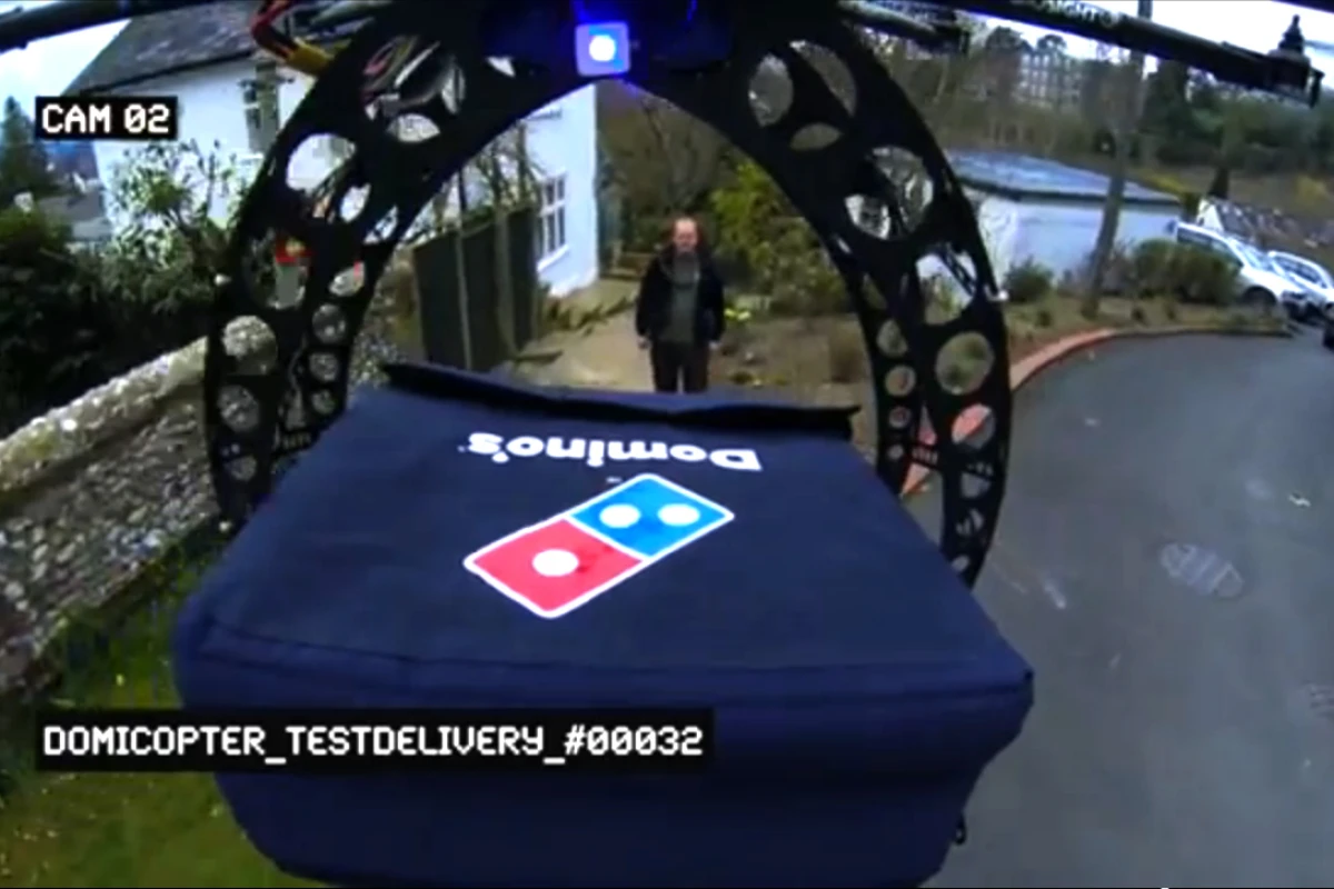 Domino's UK's DomiCopter will not likely see urban action any time soon, but gives a taste of a possible pizza delivery future
