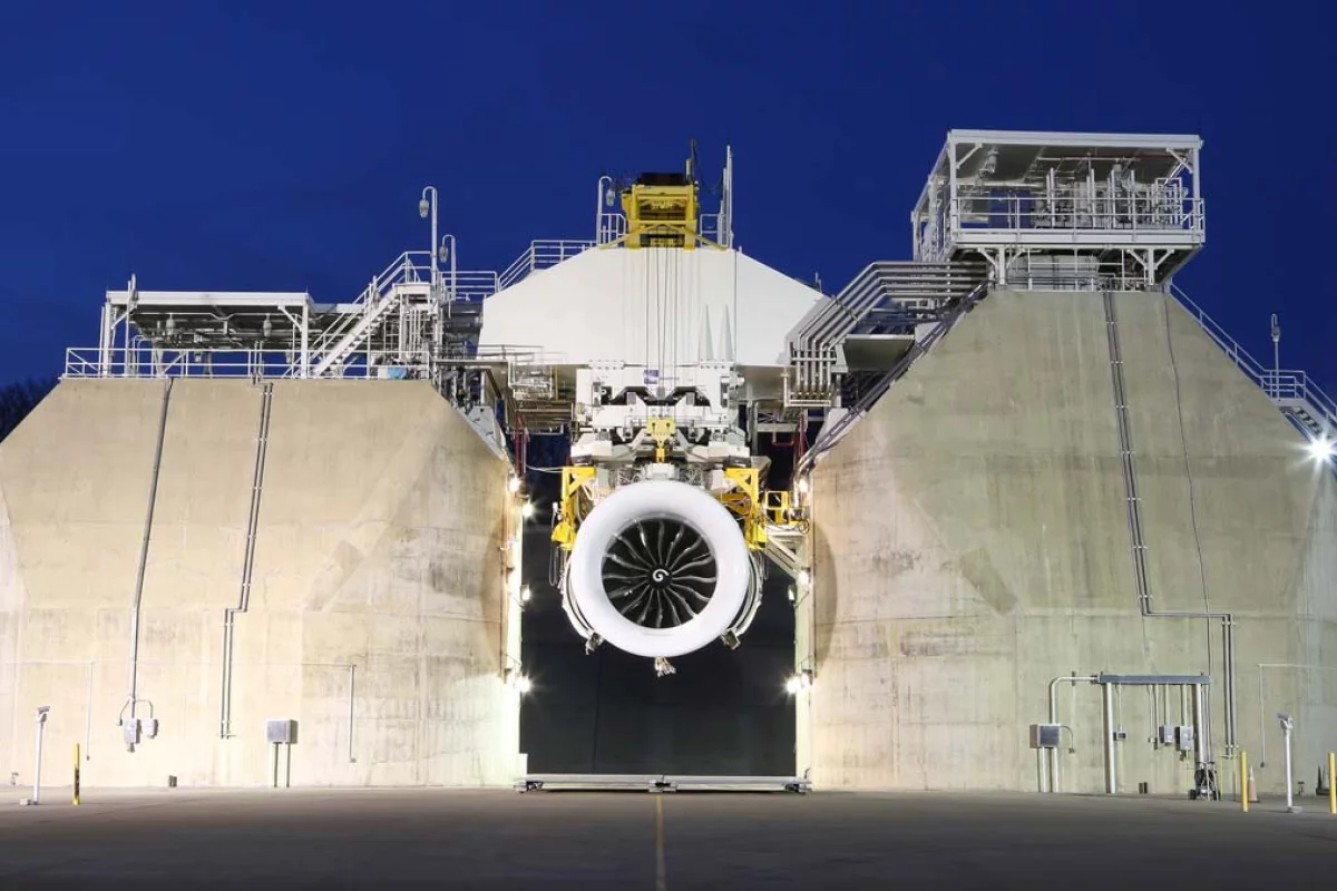 Ground testing is underway on the first full GE9X development engine