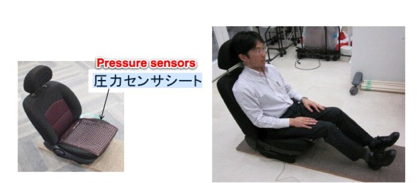 The car seat has 360 sensors built into it (Image: Advanced Institute of Industrial Technology)