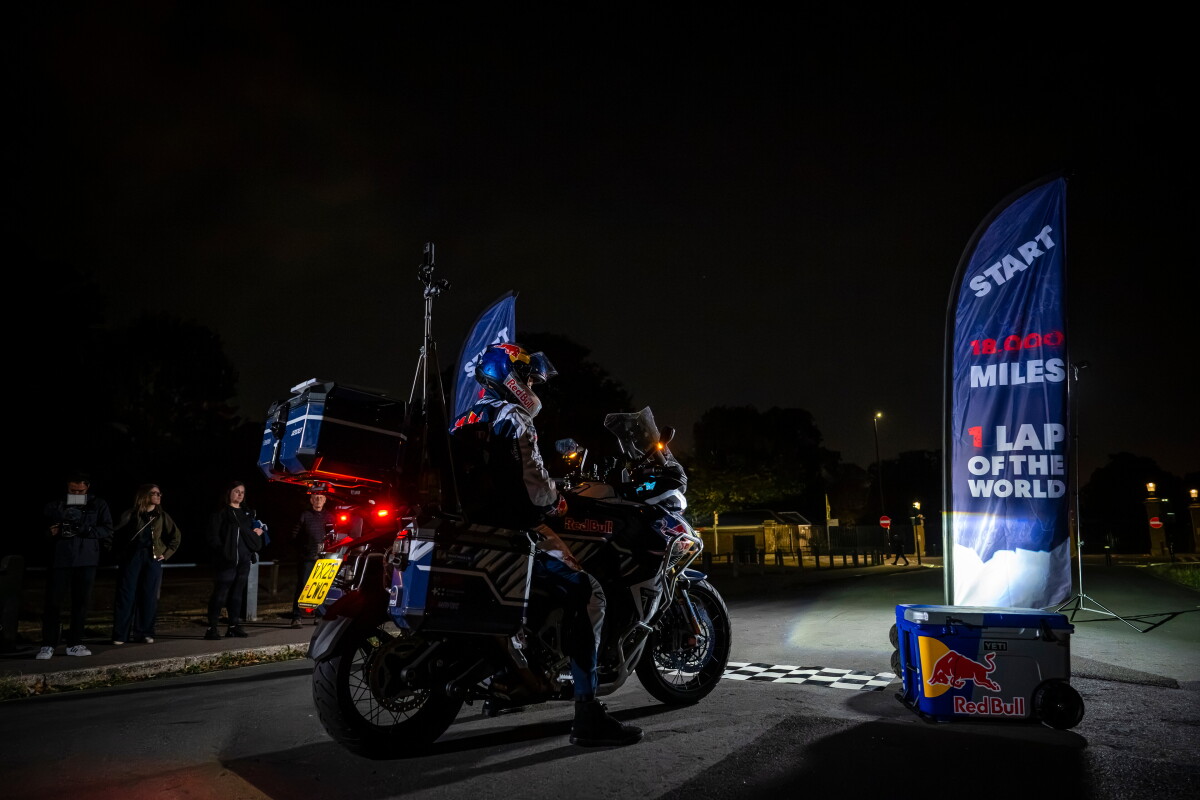 Did Triumph just tease the new Tiger 1200 on a world-record ride?