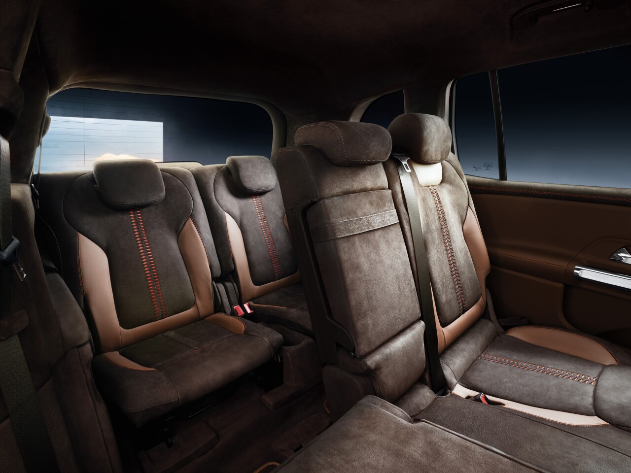 A third row is unusual in a compact-sized SUV like the GLB