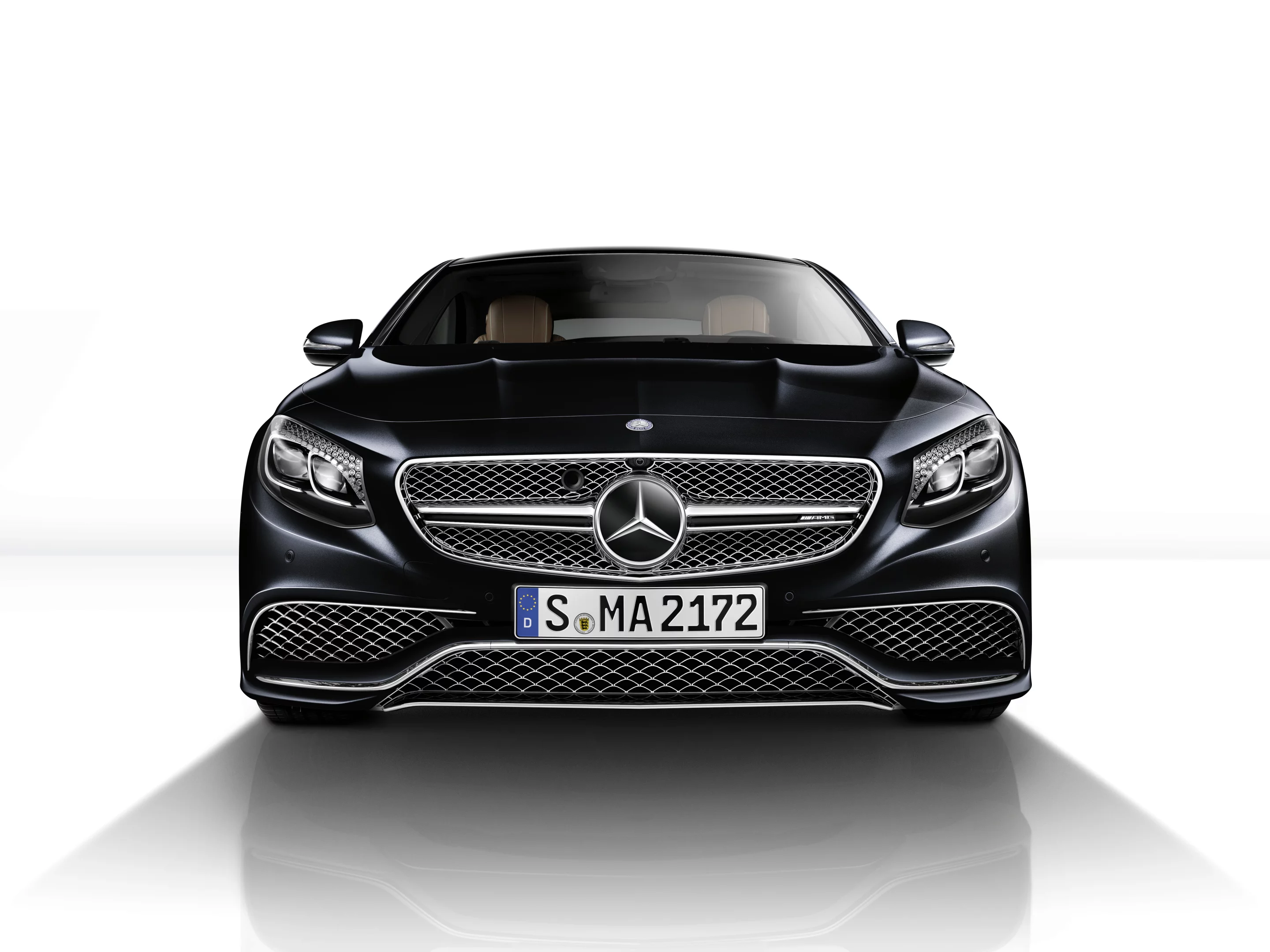 The S65 AMG Coupe has a distinct face with twin-blade grille and airflow elements