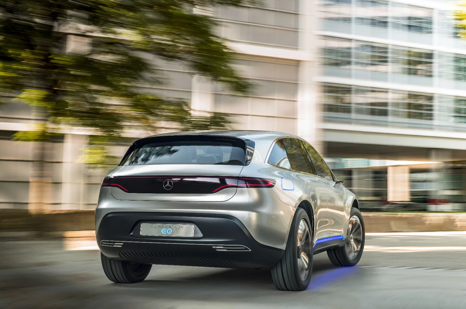 The Mercedes EQ has a 402-hp/516 lb-ft motor working for it