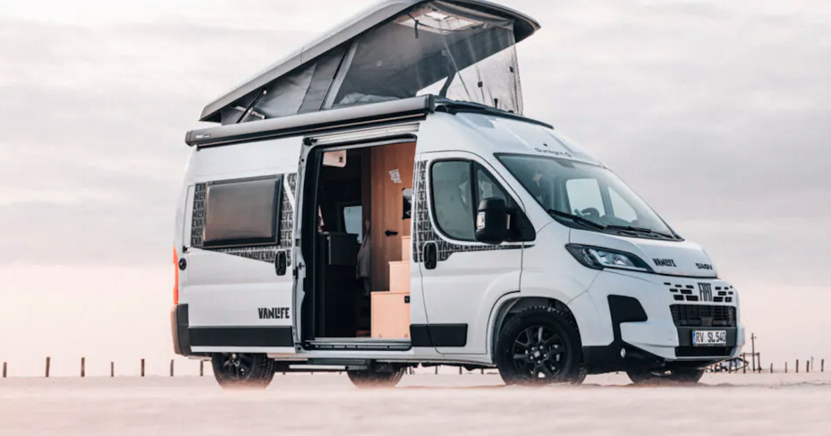 A youthful adventure camper van with staircase A youthful adventure camper van with staircase