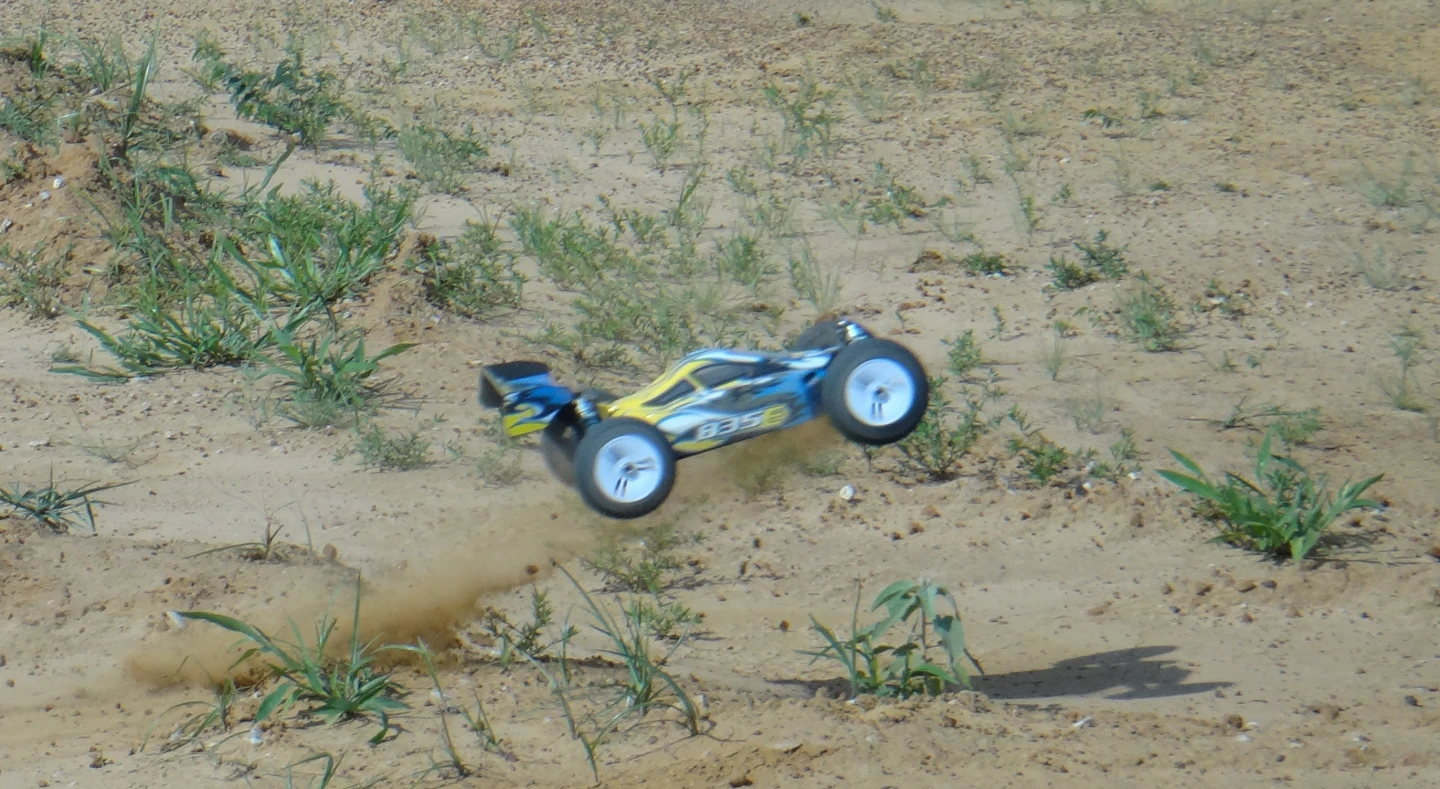 Of course, ramping the buggy off stray dirt mounds to send it sailing through the air is one of the most exciting parts of driving it
