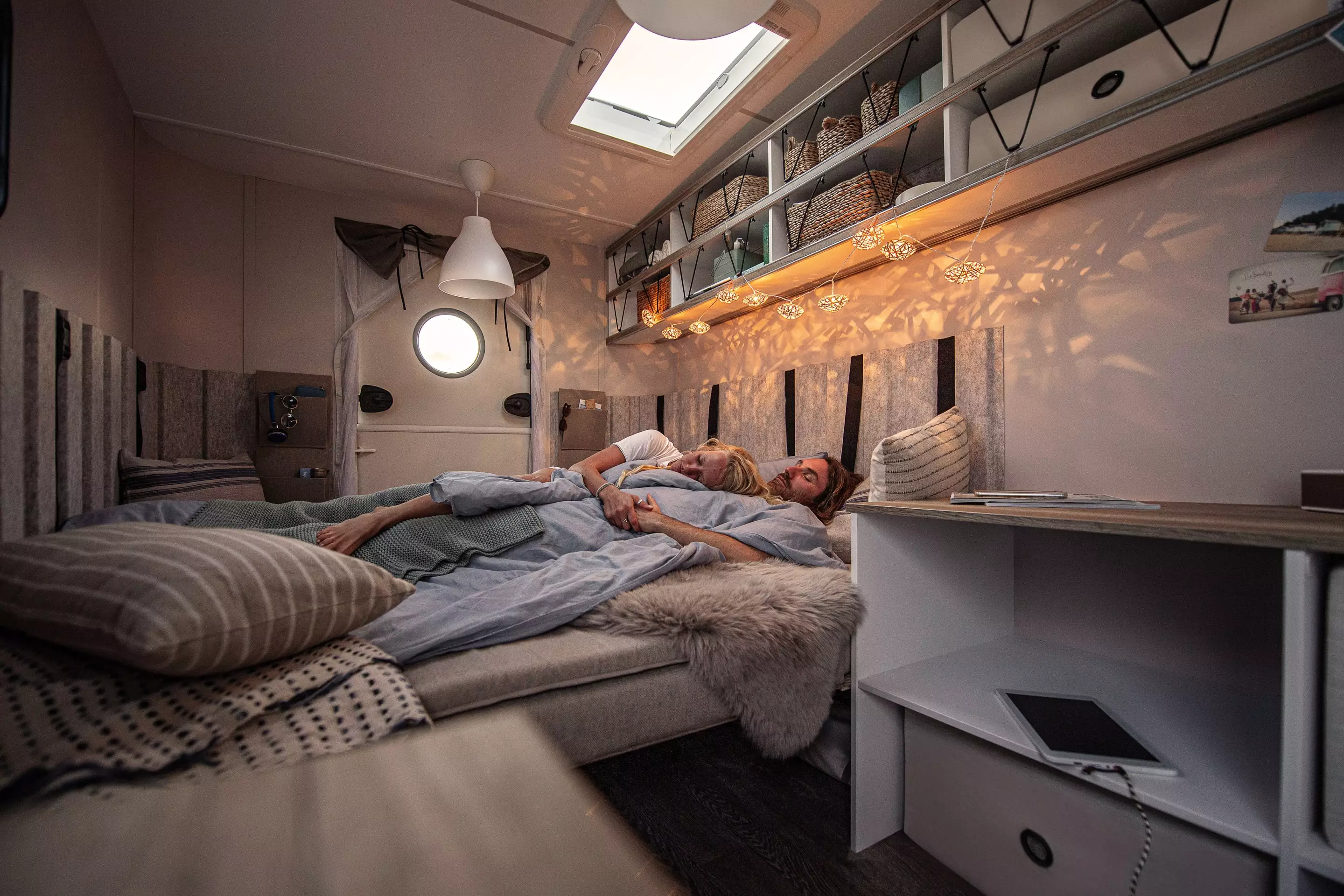 With more space than a residential queen, the Beachy bed sleeps as many as two adults and a child