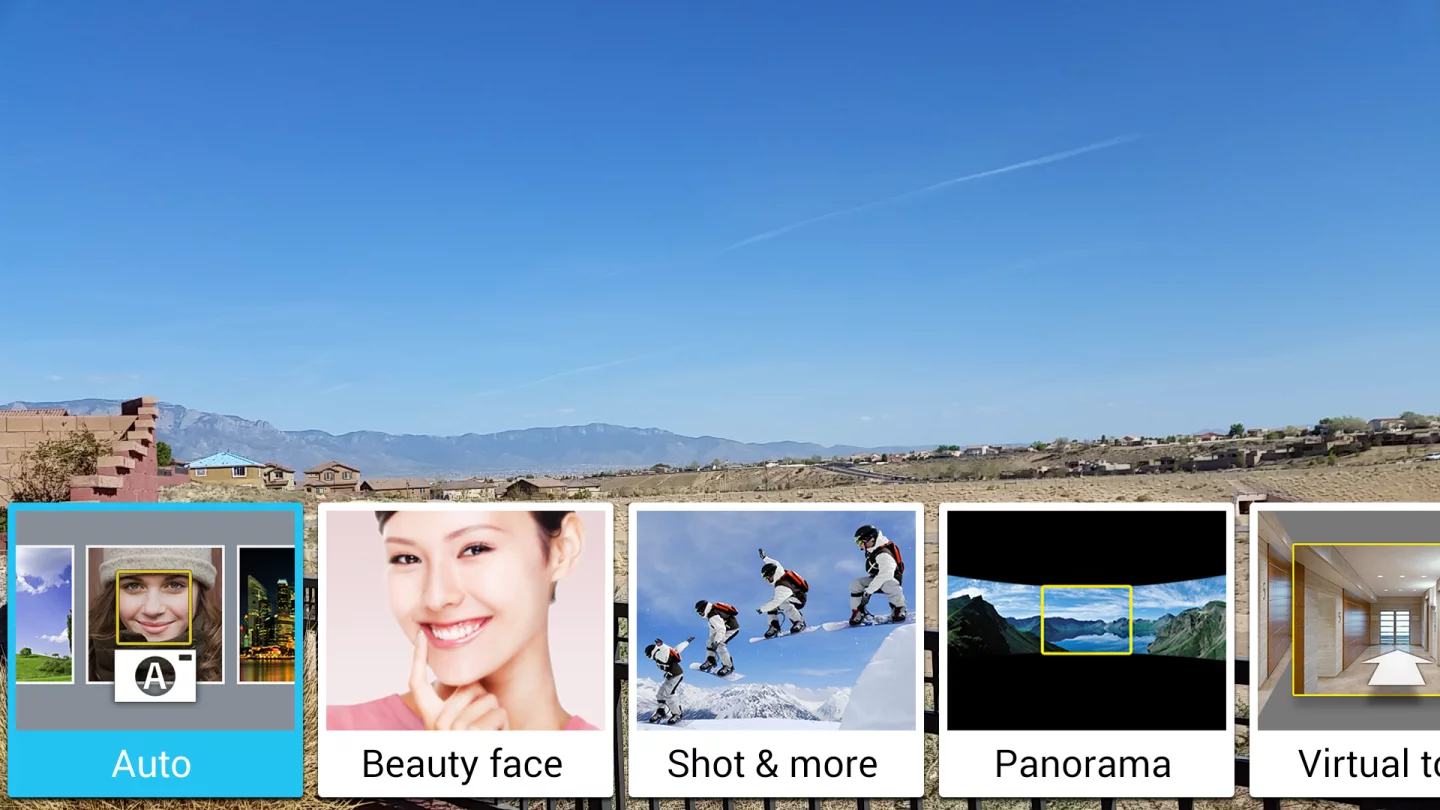 Some of the shooting modes available on the GS5