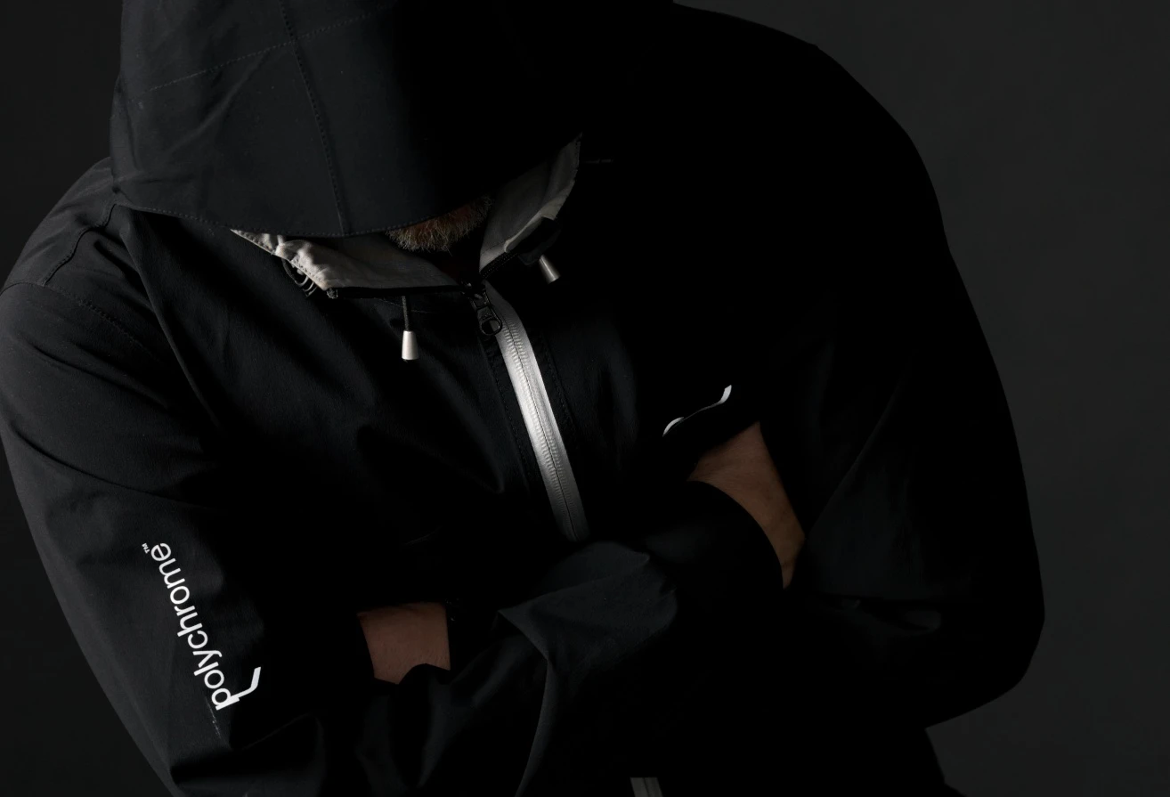 The jackets' black layer absorbs sunlight, and the silver layer keeps body heat in