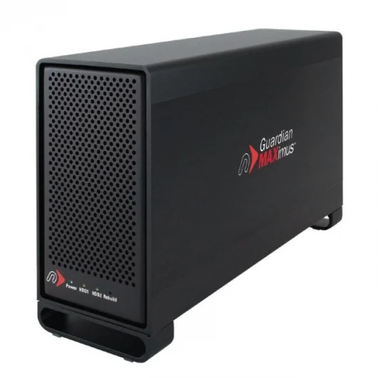 Newertech's Guardian MAXimus RAID back-up system - plug and play through FireWire or USB.