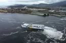Incat’s Hull 096 maiden voyage: its harbor trials on the River Derwent in Hobart, Tasmania