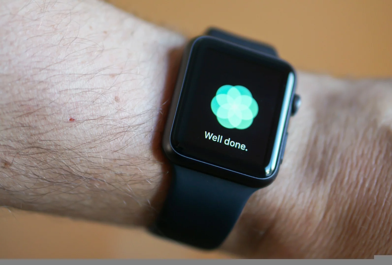 The Breathe app, which walks you through mindfulness-based breathing exercises