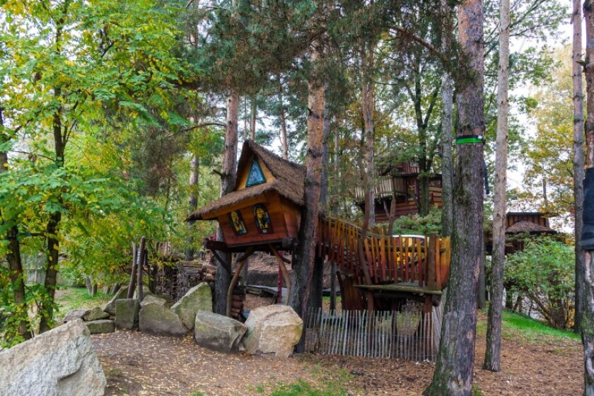 Located on the border between Poland and Germany, the Kulturinsel Einsiedel (or "Culture Island") is a lovingly handcrafted fun park set amidst the forest