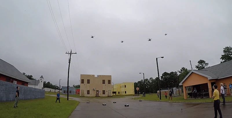 DARPA drones take flight as part of its OFFensive Swarm-Enabled Tactics (OFFSET) program