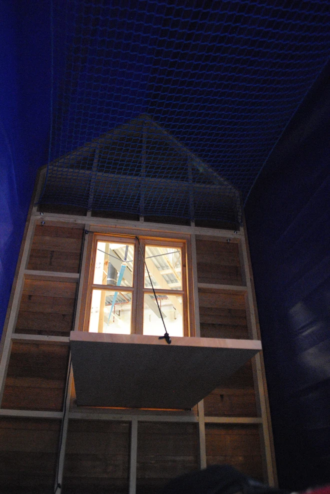 Hangout's window-table folds down inside or out