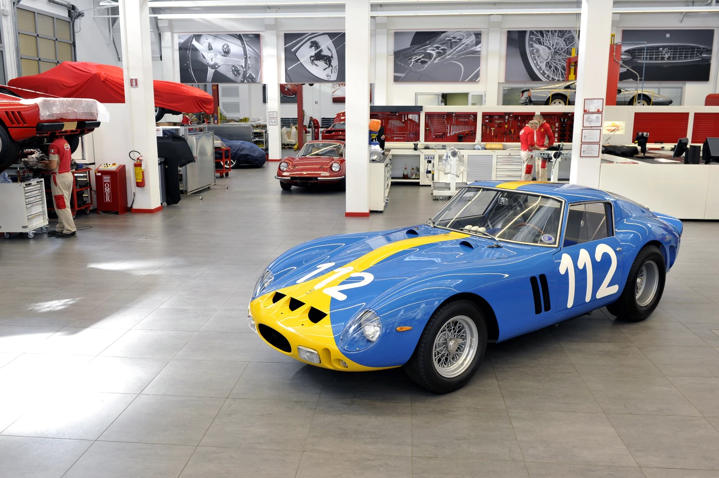 The fully-restored GTO undergoes final checks at Ferrari Classiche prior to release into the wild a few weeks ago. Many of the cars in the Baillon collection will increase in value to the millions with a full restoration.