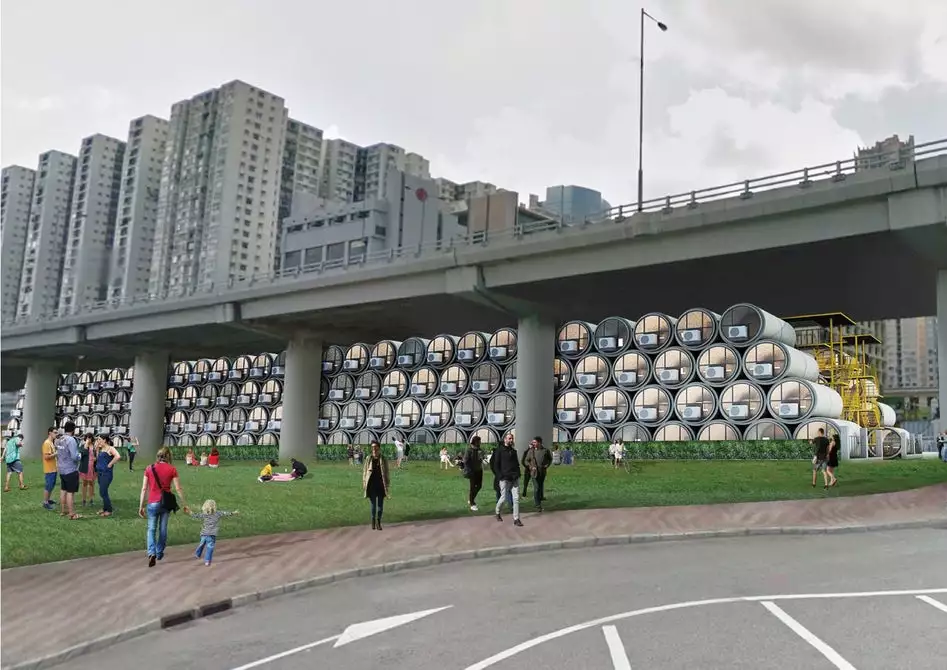 The OPod Tube House was designed with a view to mitigating Hong Kong's housing shortages, which have given rise to the area's infamous "coffin cubicles"