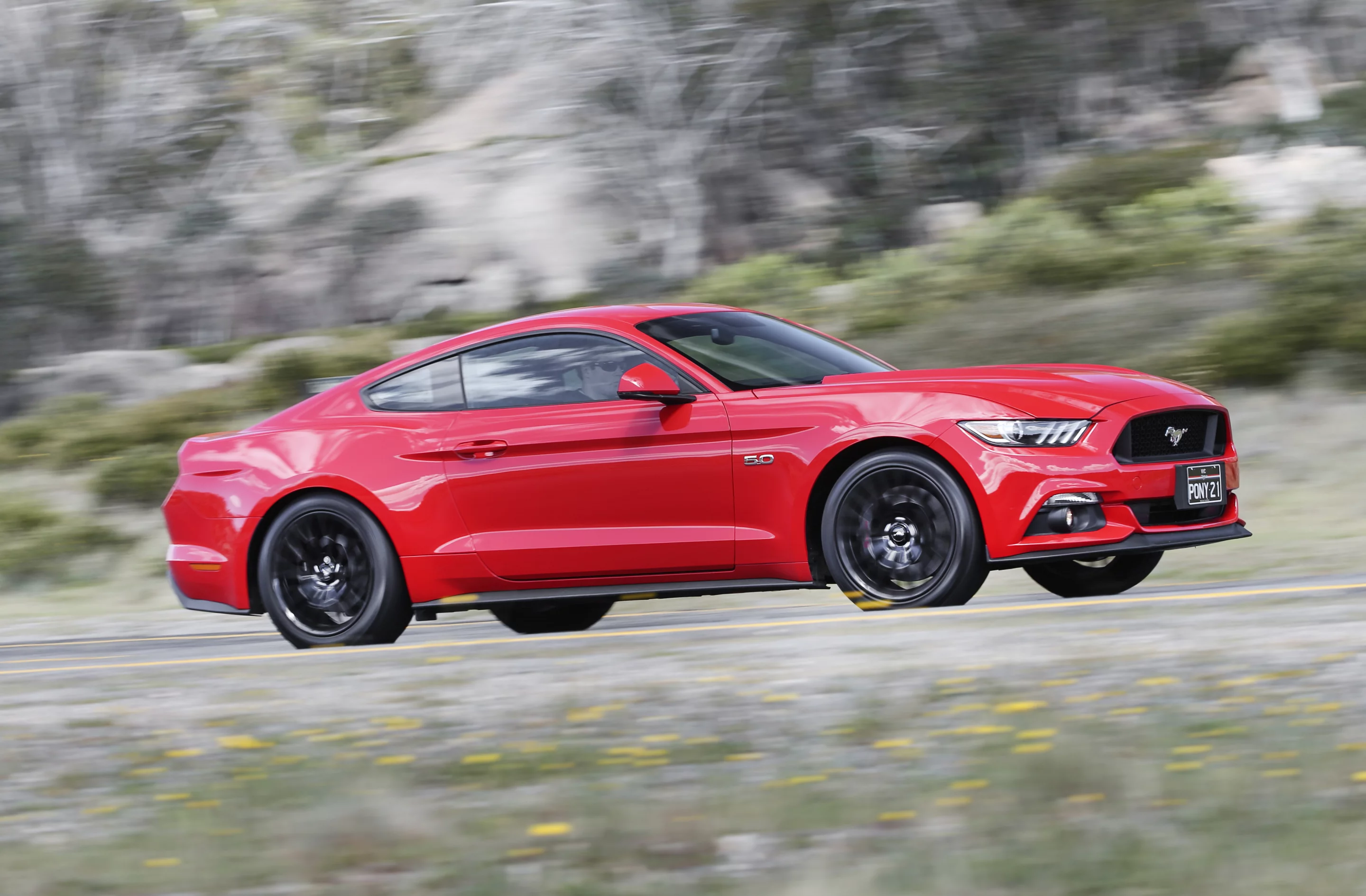 There's no mistaking the Mustang for anything else, but the design is far more modern than the car's predecessor