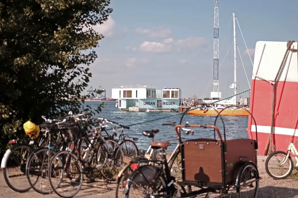 To address the shipping containers' lack of insulation, BIG lined the Urban Rigger containers with what it says is a highly-insulating aerogel developed by NASA