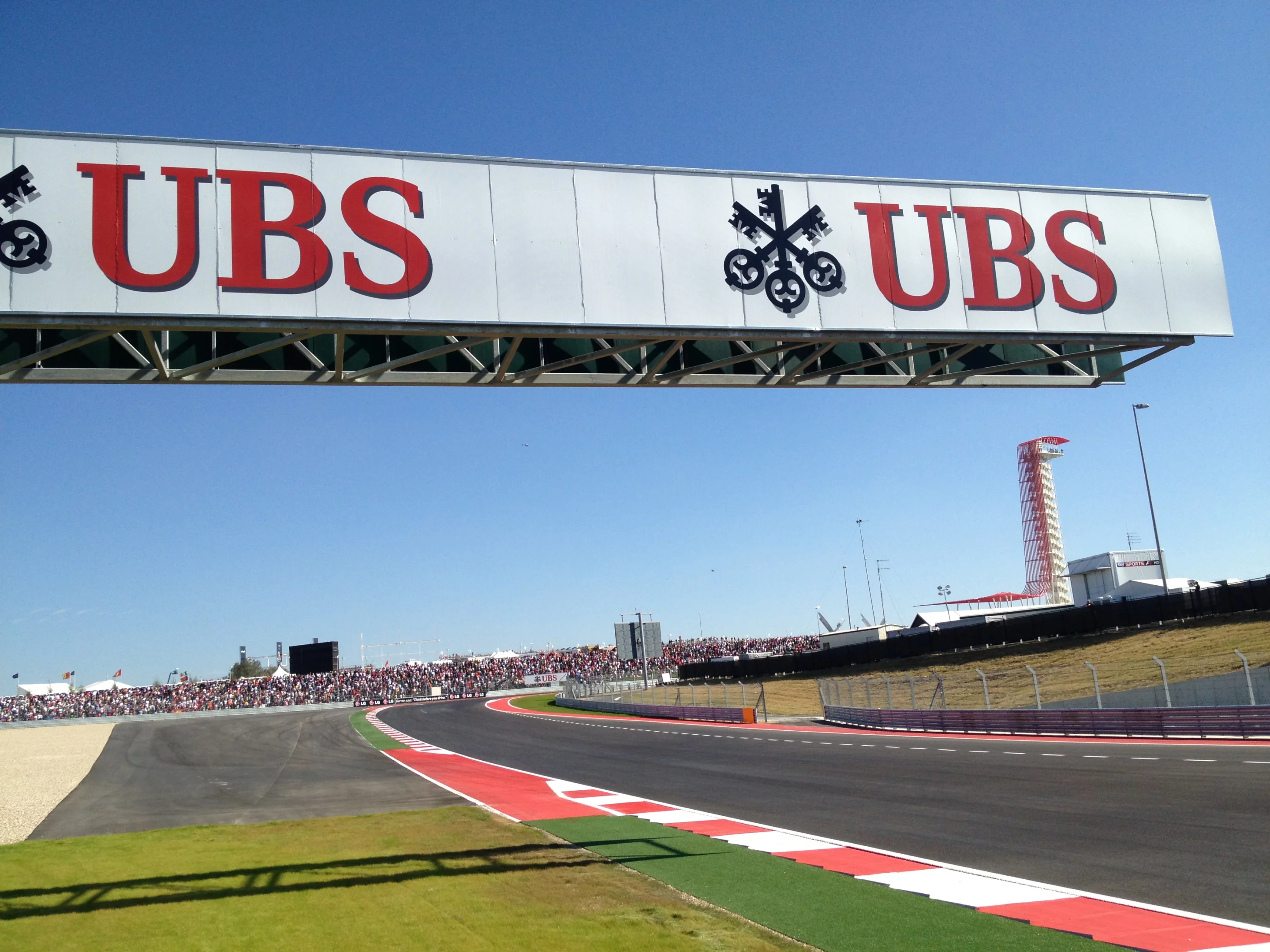 Looking up the track at turn 19 from our flagging station