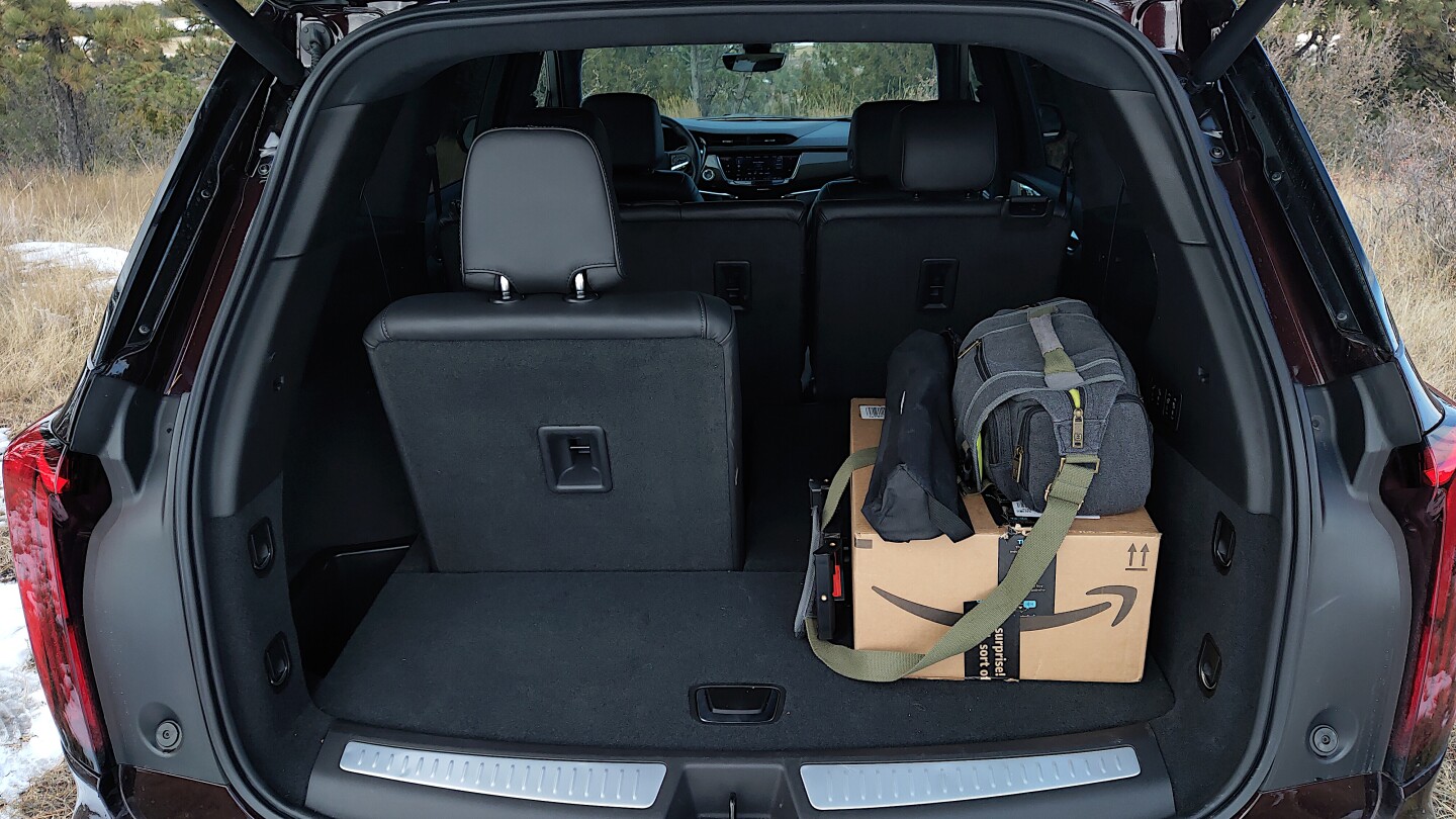 Cargo space in the Cadillac XT6 is a little skimpy when all three rows are in use, but otherwise very accommodating