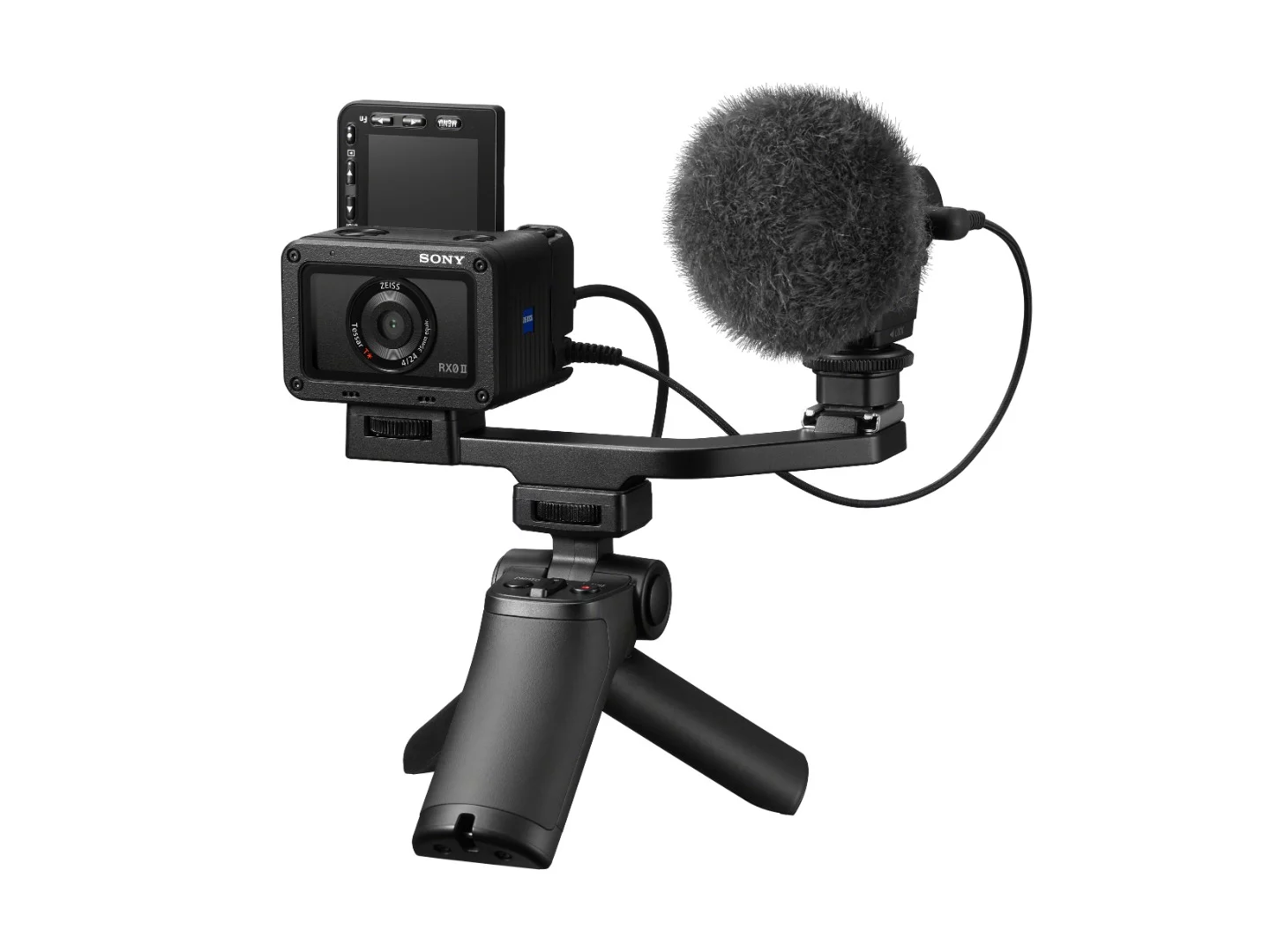 A handle/stand and mic bracket