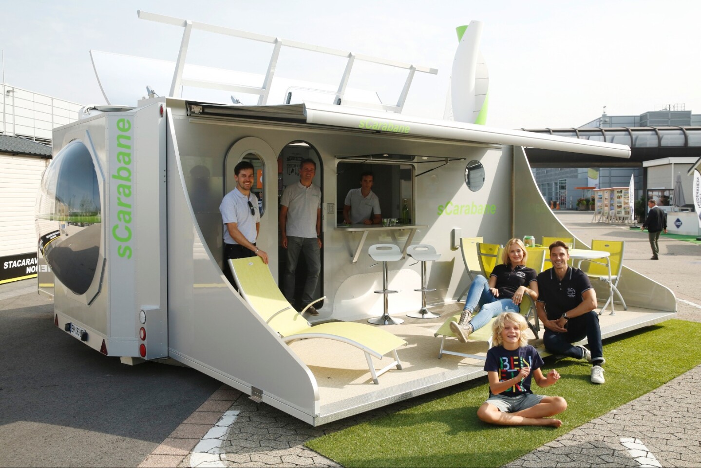 The folding, sustainable sCarabane concept might have been the most impressive piece of hardware at the show