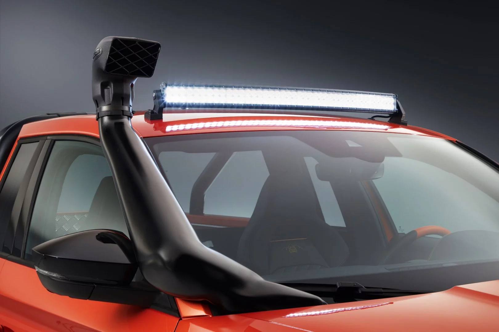 Skoda students also added a lightbar and snorkel to the Mountiaq, giving it more flair and capability