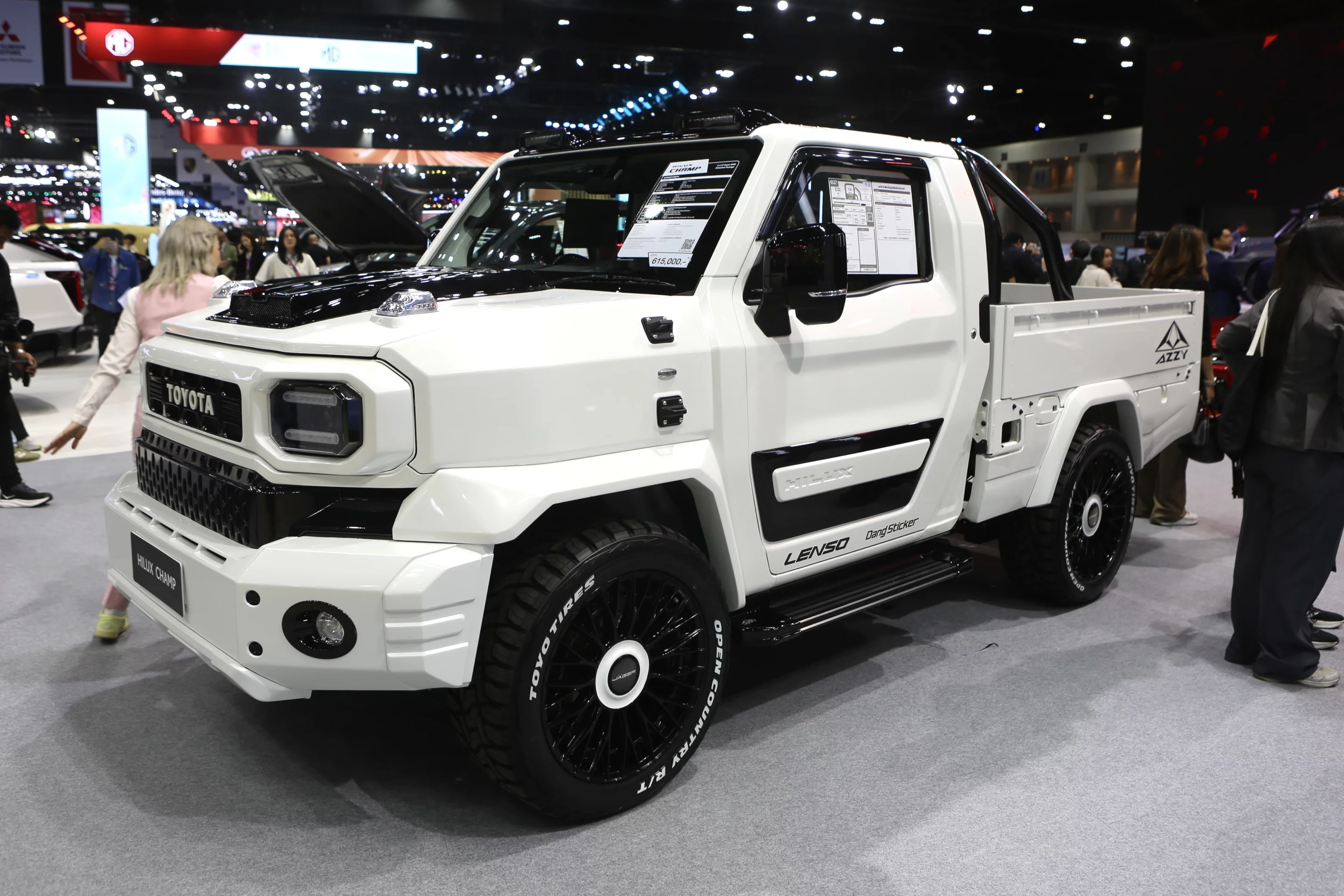 The Hilux Champ isn't outfitted into a complete 4x4 micro-camper this year, but it's still a rugged, capable truck ready for adventure